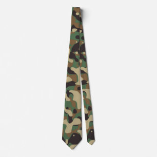 Corbata Patrón de camuflaje militar digital de bosque