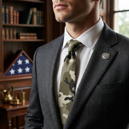 Corbata Patrón de Camuflaje Militar Estratégico