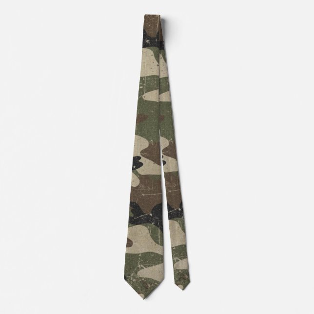 Corbata Patrón de camuflaje militar retro (Anverso)