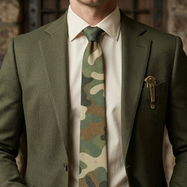 Corbata Patrón de camuflaje militar rústico