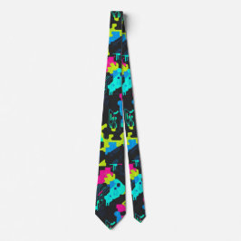 Corbata Patrón de Camuflaje Neon
