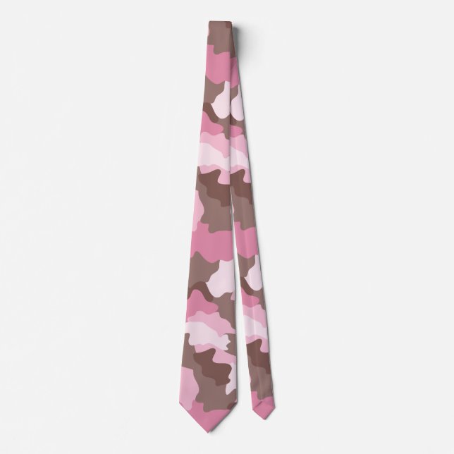 Corbata Patrón de camuflaje rosado de camo (Anverso)