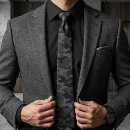 Corbata Patrón de Camuflaje Táctico Sombra de Medianoche