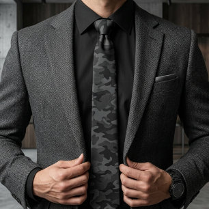 Corbata Patrón de Camuflaje Táctico Sombra de Medianoche