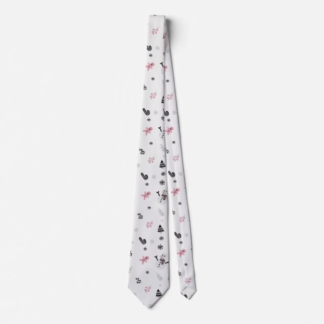 Corbata Patrón de Candy Cane de Snowman (Anverso)