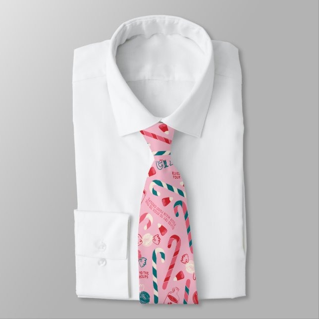 Corbata Patrón de Candy Elf Holiday (Atado)
