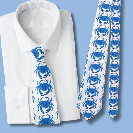 Corbata Patrón de cangrejo azul