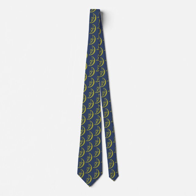 Corbata Patrón de Cara de Luna (Anverso)