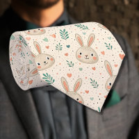 Patrón de caras de conejito diminutas vintage con 