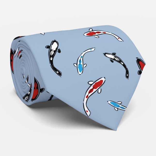 Corbata Patrón de carpa de Koi (Enrollado)