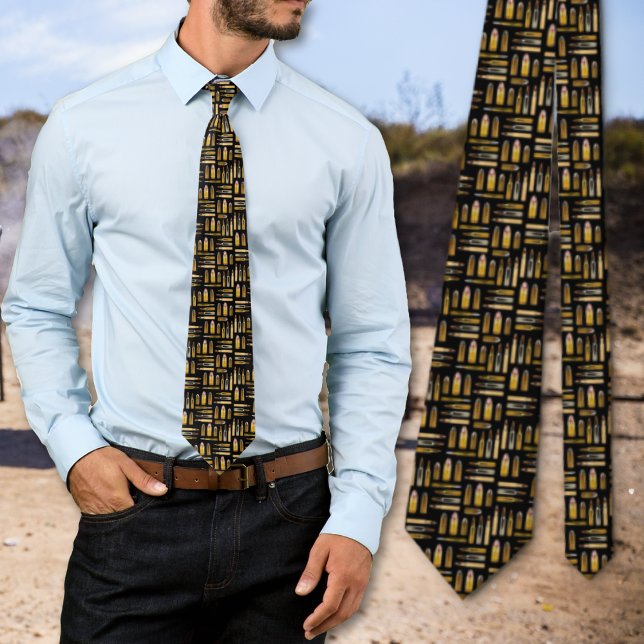 Corbata Patrón de cartuchos de ampollas negras (Subido por el creador)