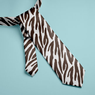 Corbata Patrón de cebra marrón