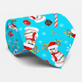 Corbata Patrón de celebración de Navidad del muñeco de nie