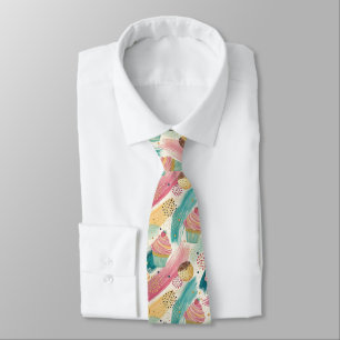 Corbata Patrón de celebración del pastel y pincel festivo