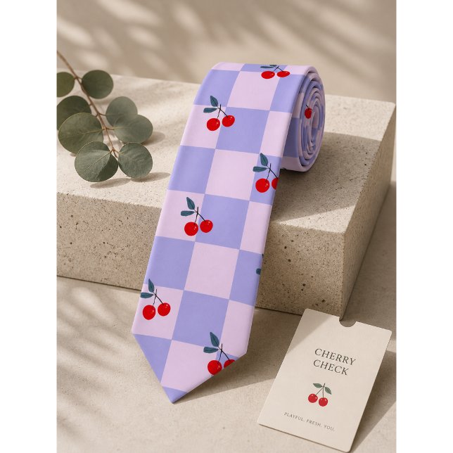 Corbata Patrón de Cereza Roja Dulce (Subido por el creador)