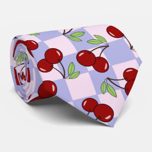Corbata Patrón de cerezo rojo dulce