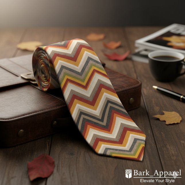 Corbata Patrón de Chevron de Otoño (Subido por el creador)