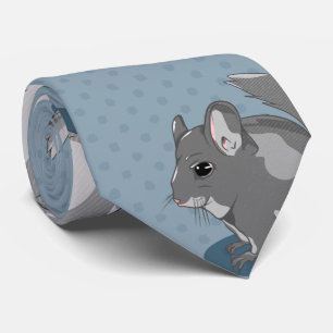 Corbata Patrón de Chinchilla corto