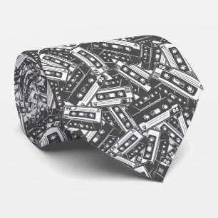 Corbata Patrón de cinta de cassette retro