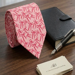 Corbata Patrón de cinta sin costuras en rosa encanto y té