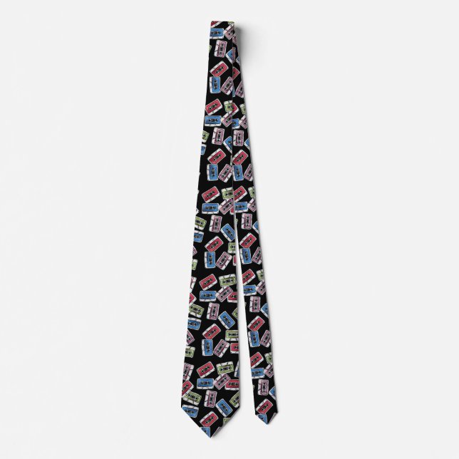 Corbata Patrón de cintas de casete                         (Anverso)