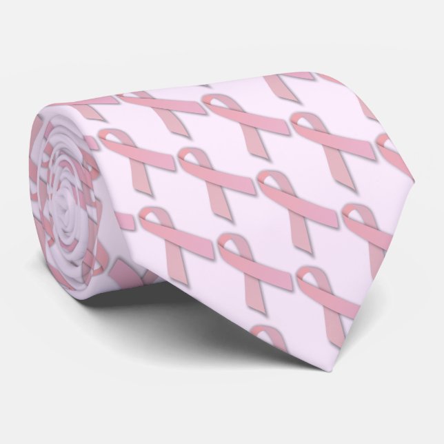 Corbata Patrón de cintas rosadas con mosaico (Enrollado)