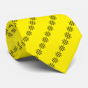 Corbata Patrón De Círculos De Punto De Polka Negro En Colo