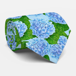 Corbata Patrón de color azul hidrangea