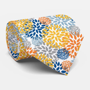 Corbata Patrón de colores brillantes de resumen floral de 