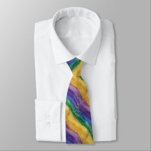 Corbata Patrón de colores de Mardi Gras