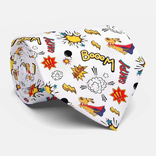 Corbata Patrón de Cómic (Enrollado)