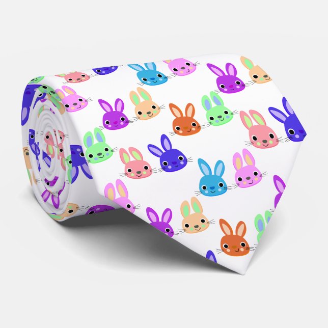 Corbata Patrón de conejillos de Pascua (Enrollado)