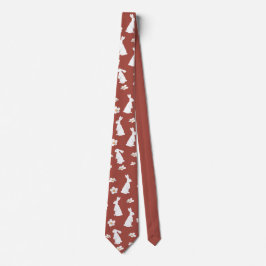 Corbata Patrón de conejo de Año Nuevo chino