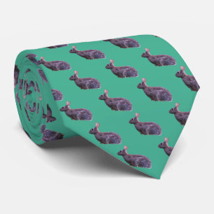 Corbata Patrón de conejo marrón