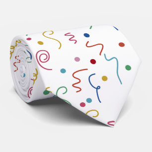 Corbata Patrón de confeti de fiesta de colores