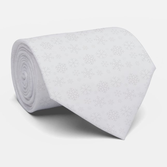 Corbata Patrón de copo de nieve de Navidad invernal (Enrollado)