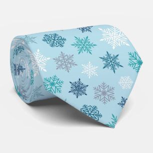 Corbata Patrón de copo de nieve multicolor – Navidad de in
