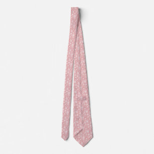Corbata Patrón de copos de nieve navidades Rosa