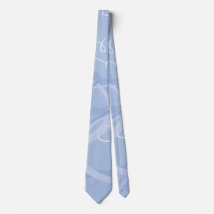 Corbata Patrón de corazón azul