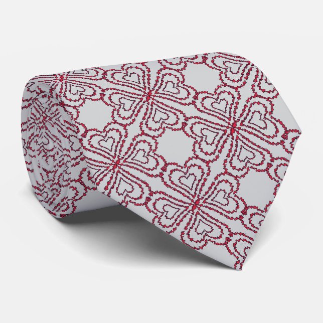 Corbata Patrón de corazón de amor (Enrollado)
