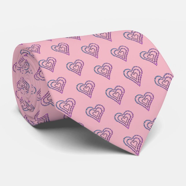 Corbata Patrón de corazón de amor (Enrollado)