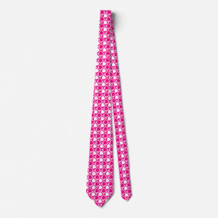 Corbata Patrón de corazones rosados