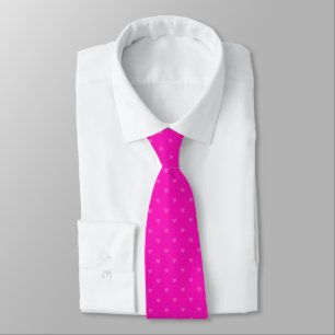 Corbata Patrón de corazones rosados