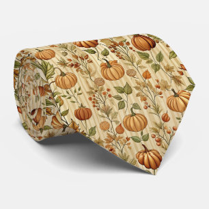 Corbata Patrón de cosecha de calabaza de Acción de Gracias