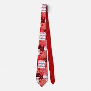 Corbata Patrón de costura de patchwork de bandana roja de