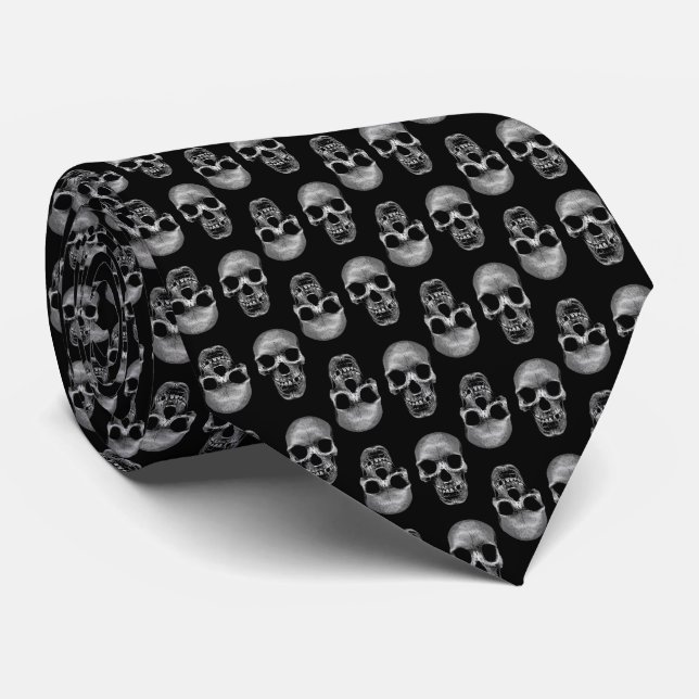 Corbata Patrón de cráneo (Enrollado)
