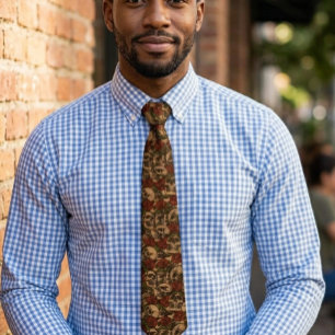 Corbata Patrón de cráneo y graffiti de Rosas