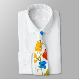 CORBATA PATRÓN DE CRISANTEMO AMARILLO