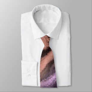 Corbata Patrón de cristal borroso marrón y beige