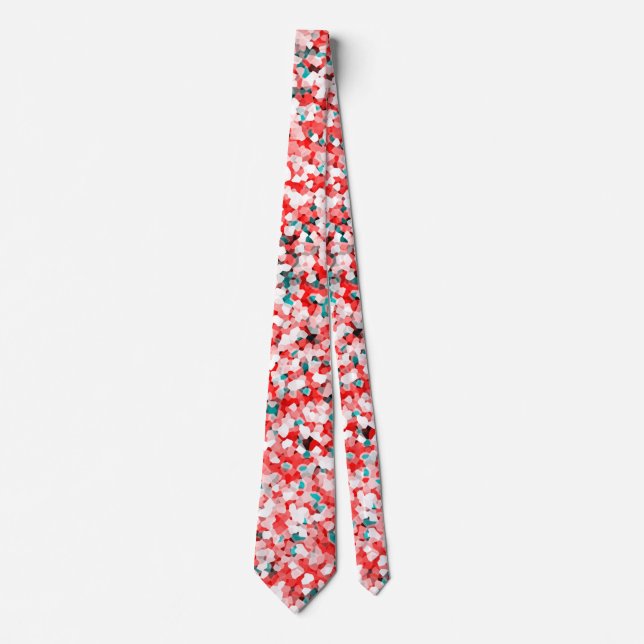Corbata Patrón de cristal - Verde rojo blanco (Anverso)